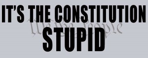 It’s The Constitution Stupid T-shirt “It’s The Constitution Stupid” is a slight variation of the phrase “The economy, stupid” which James Carville had coined as a campaign slogan for Bubba Bill Clinton!