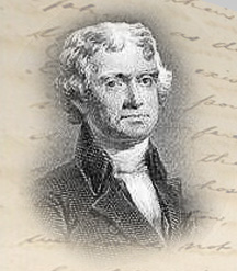 Jefferson in an 18th century engraving