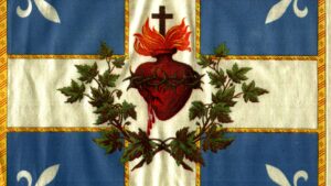 QUebec Flag of the Sacred Heart