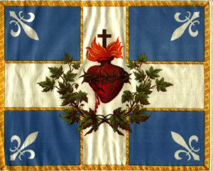 QUebec Flag of the Sacred Heart