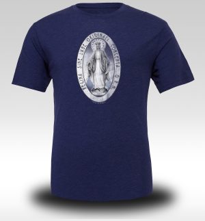 Miraculous_Medal_tee_display - The Founders Tradin Post Miraculous Medal t-shirt