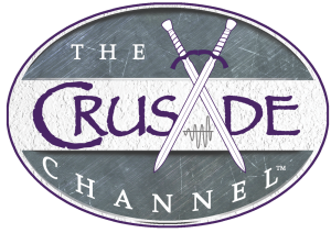 NEW Crusade Channel Textured Swords Logo Window Sticker