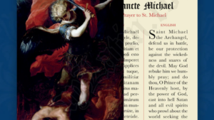Latin-English St. Michael Prayer Card
