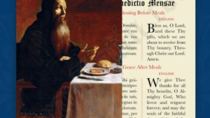 Latin-English Prayers Before and After Meals
