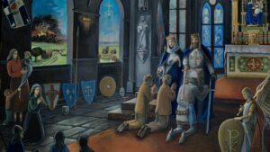 The New Knighting Original Oil Painting - Auction