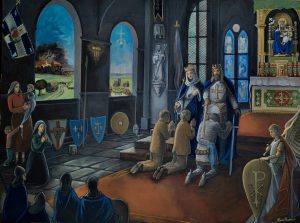 The New Knighting Original Oil Painting - Auction