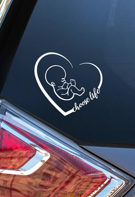 Choose Life Car Decal - 1