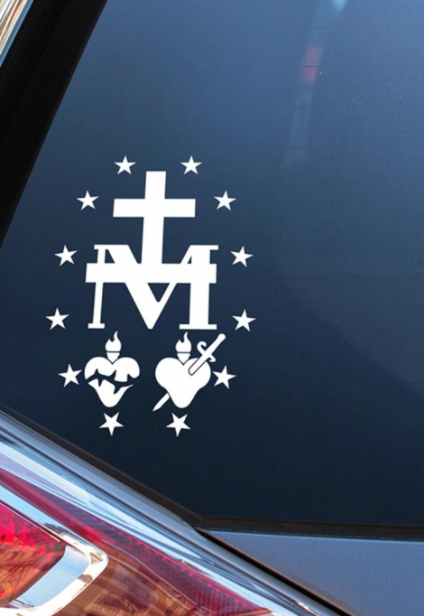 Miraculous Medal Car Decal -2
