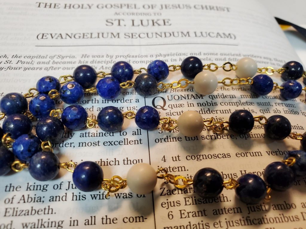Our Lady of Lords Blue and Gold Rosary-4