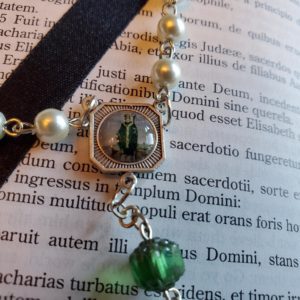 Celtic Pearl and Green Cathedral Rosary 3