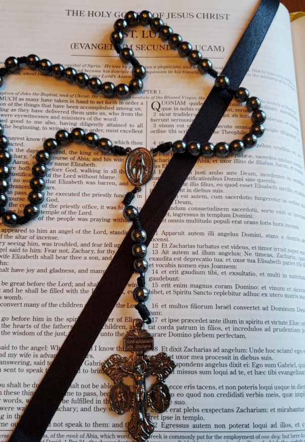 Gunmetal Cord Rosary