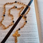 Our Lady of Fatima Gold and Black Rosary
