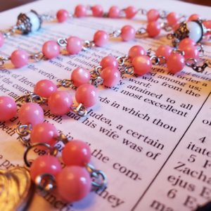 Pink Saint Benedict Rosary 3
