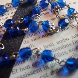Royal Blue Our Lady of Graces Rosary 5