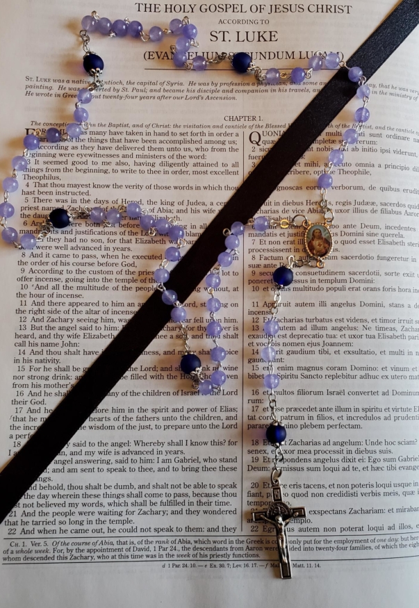 Light Purple w: Midnight Blue Rosary