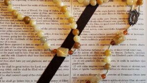 Natural Citrine Cord Rosary