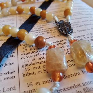 Natural Citrine:Bronze Rosary-4