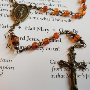 Amber w: Bronze Rosary-2