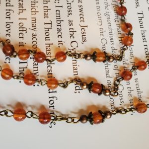 Amber w: Bronze Rosary-3