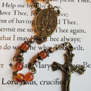 Amber w: Bronze Rosary-4