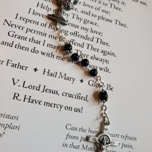 Black 1st Communion Rosary-1