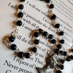 Black 1st Communion Rosary-3