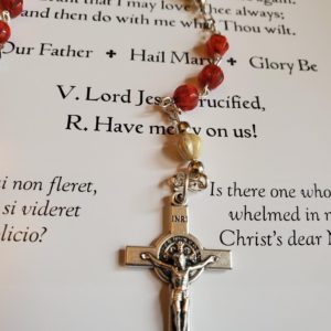 Red Melon Our Lady of Sorrows Rosary-1