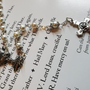 White 1st Communion Rosary-1