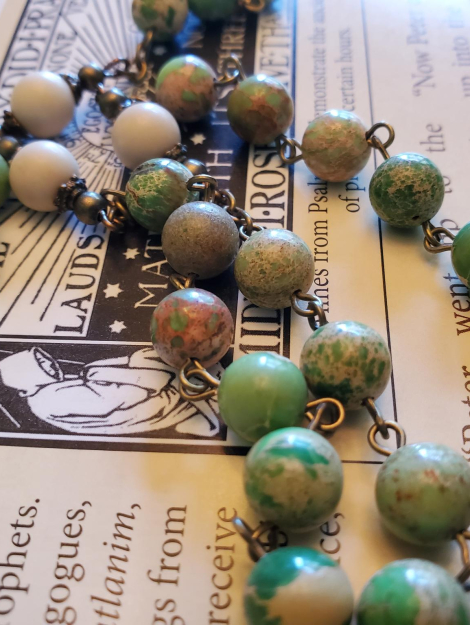 Green Sea Sediment Our Lady of Walsingham Rosary-5