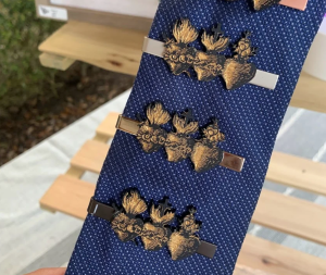 Hearts of the Holy Family Tie Clip