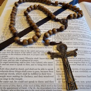 Holy Trinity Wooden Cord Rosary-1