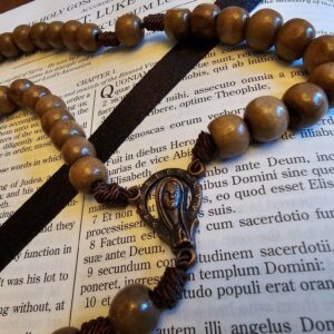 Holy Trinity Wooden Cord Rosary-4