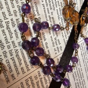 Amethyst & Amber Saint Joseph Rosary-4