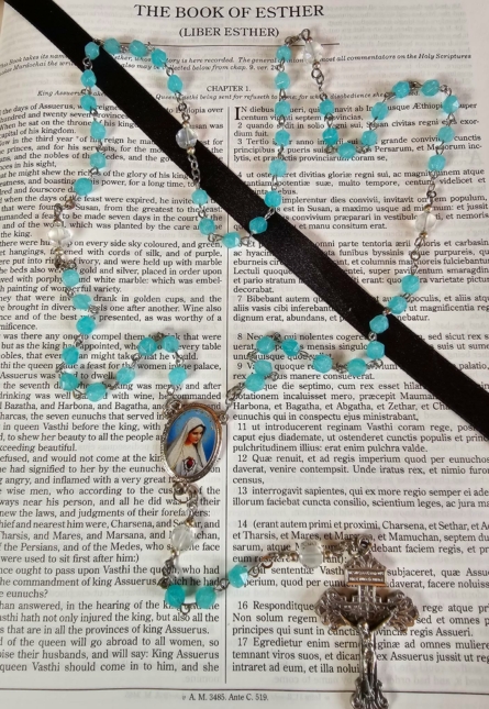Artic Blue w: White Ice Rosary