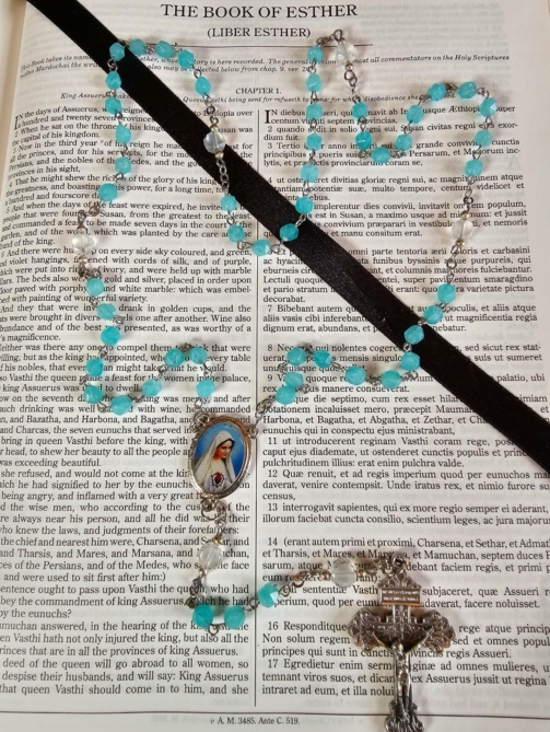 Artic Blue w: White Ice Rosary