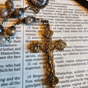 Black Sunstone Our Lady of Sorrows Rosary-1