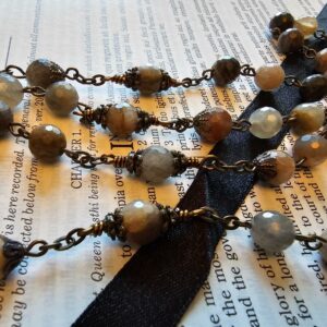 Black Sunstone Our Lady of Sorrows Rosary-2