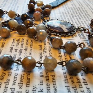 Black Sunstone Our Lady of Sorrows Rosary-3
