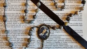 Black Sunstone Our Lady of Sorrows Rosary