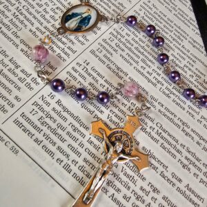 Purple Pearl Our Lady of Graces Rosary-1