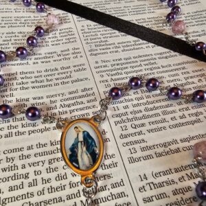 Purple Pearl Our Lady of Graces Rosary-2