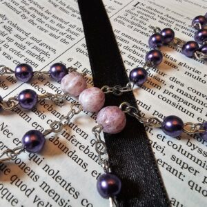 Purple Pearl Our Lady of Graces Rosary-3