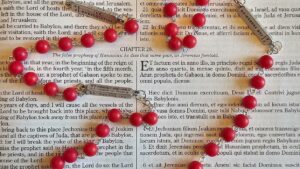 Red Labeled Mysteries Rosary
