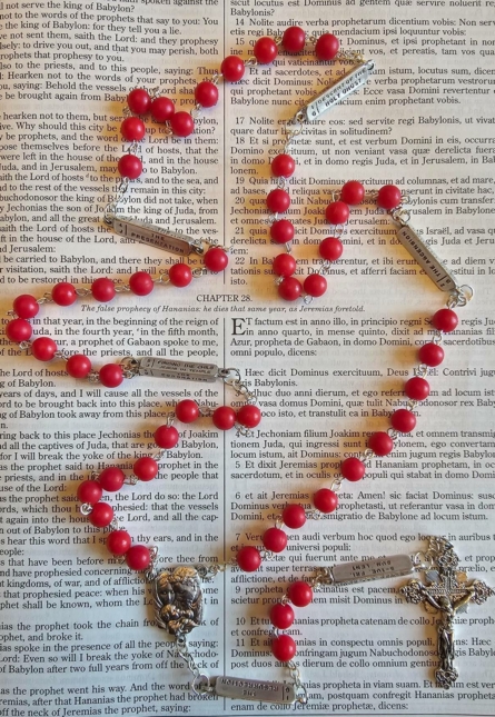 Red Labeled Mysteries Rosary