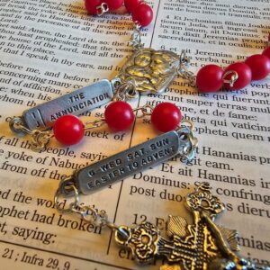 Red Labeled Mysteries Rosary - 1