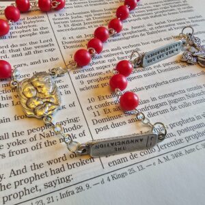Red Labeled Mysteries Rosary -3