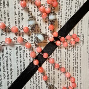Salmon Mother of Pearl Rosary-2