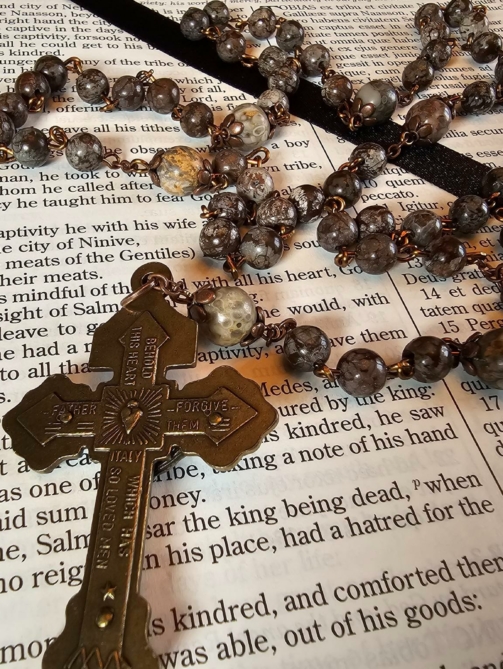 Chocolate Labradite Rosary-5