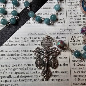 Icy Blue & Purple Guardian Angel Rosary-1