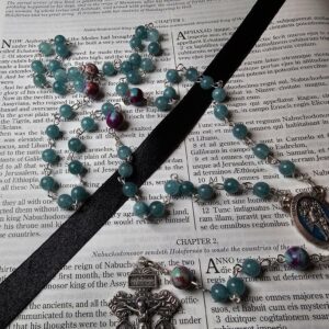 Icy Blue & Purple Guardian Angel Rosary-3